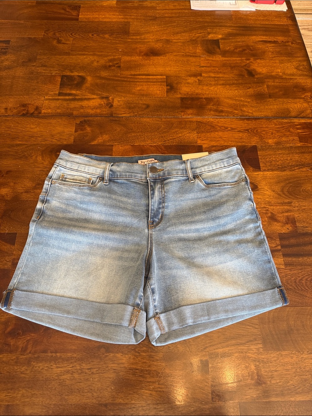 Juicy Couture Light Blue Denim Cuffed Women's Shorts